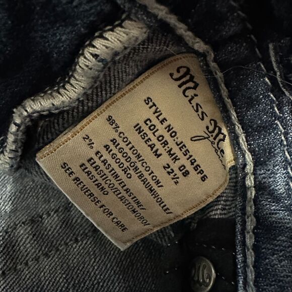 Miss Me Capri Jeans Size 31 JE5146P6 Dark Wash Mid Rise - Picture 7 of 8